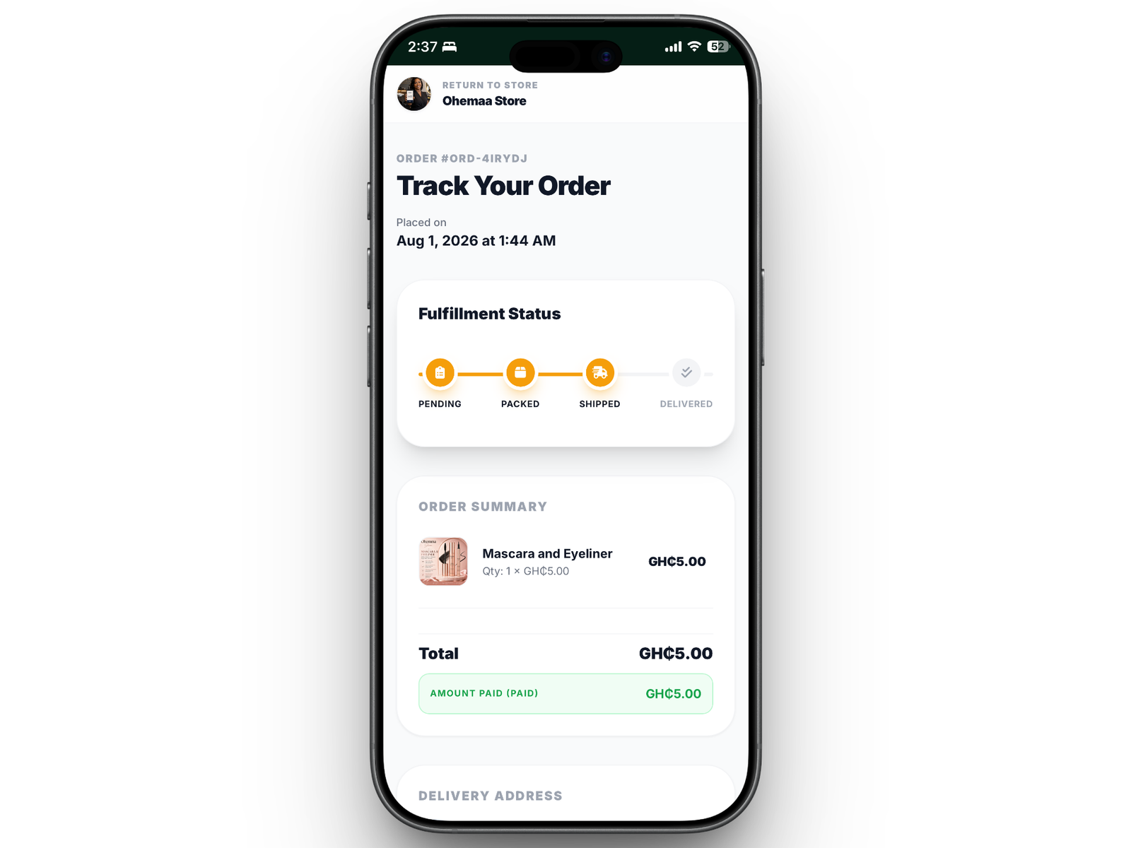 Order Tracking